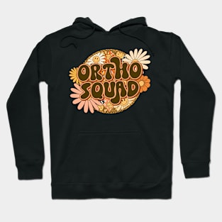 Ortho Squad Retro Groovy Floral Leopard Hoodie